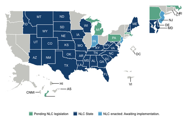 Accountable Healthcare - Updated Map: Enhanced Nursing Licensure ...